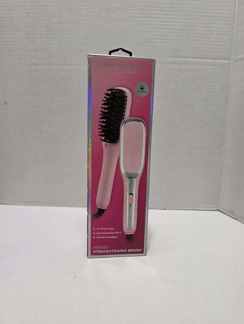Juicy Couture Ceramic-Coated Heated Straightening‎ Brush NIB